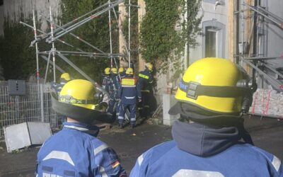 THW Düren im Einsatz bei einsturzgefährdetem Gebäude in Merode