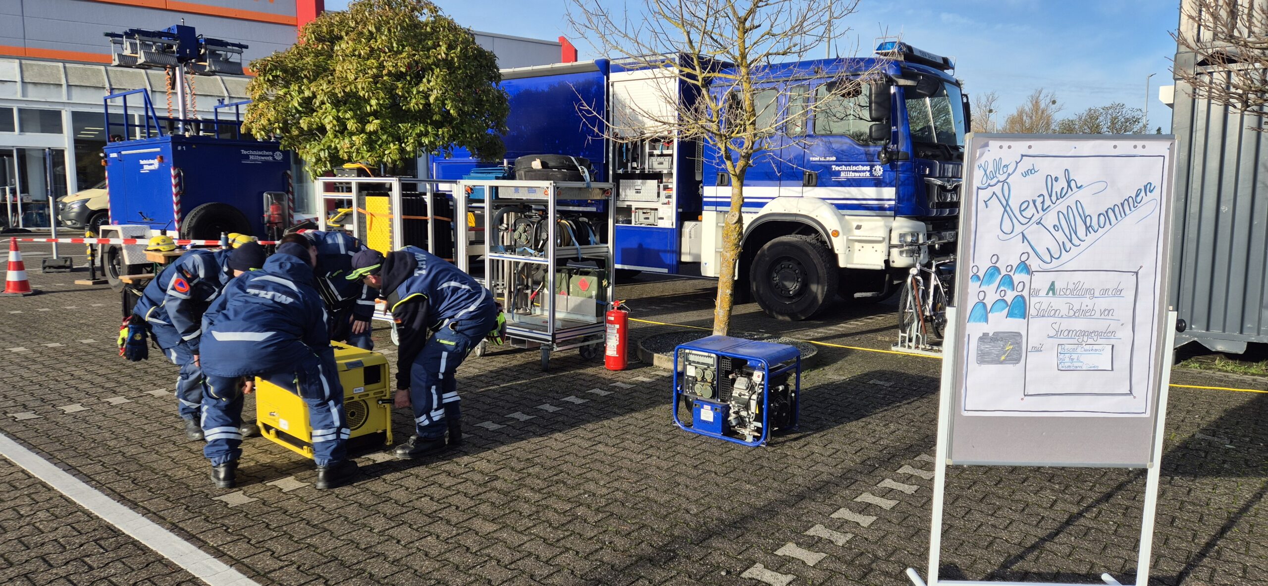 Das THW Düren trainiert mit allen Hilfsorganisationen aus Düren