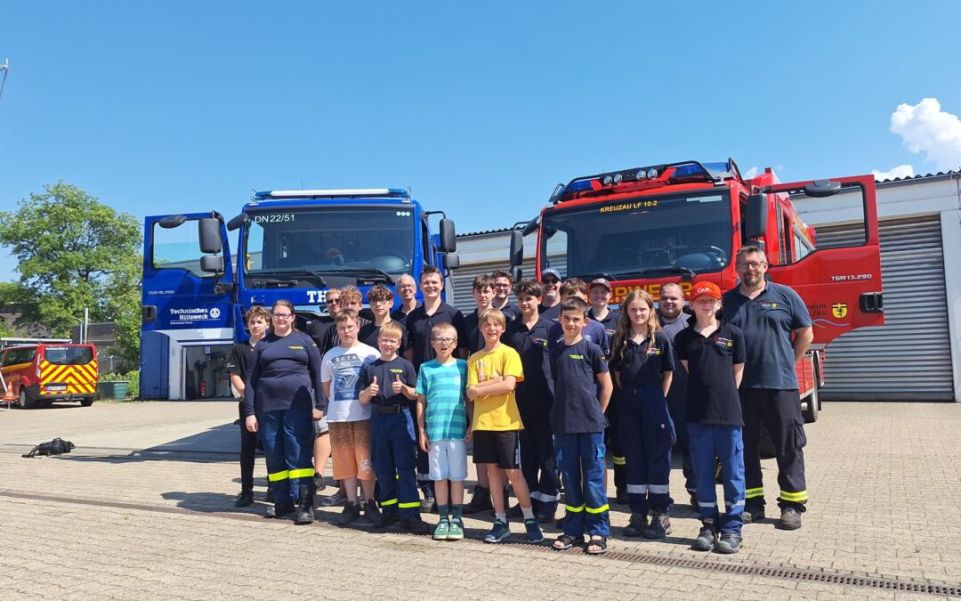 THW Jugend und Feuerwehren üben zusammen!